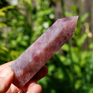 Purple Rose Quartz Crystal Tower, Lavender Rose Quartz Polished Point