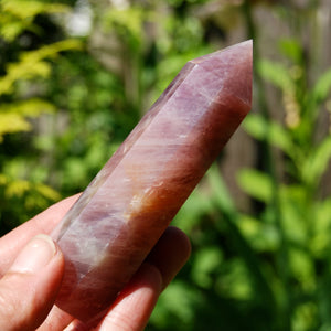 Purple Rose Quartz Crystal Tower, Lavender Rose Quartz Polished Point