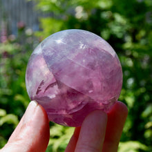 Load image into Gallery viewer, Magenta Watermelon Fluorite Crystal Sphere
