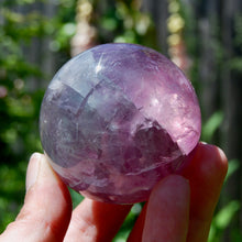 Load image into Gallery viewer, 2.3in 327g Magenta Watermelon Fluorite Crystal Sphere
