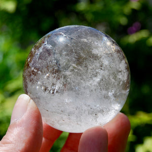 Lodolite Garden Quartz Crystal Sphere, Scenic Shamanic Dreamstone Landscape Quartz, Brazil