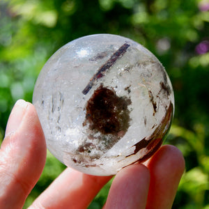 Lodolite Garden Quartz Crystal Sphere, Scenic Shamanic Dreamstone Landscape Quartz, Brazil