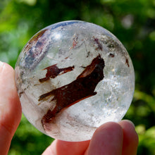 Load image into Gallery viewer, Lodolite Garden Quartz Crystal Sphere, Scenic Shamanic Dreamstone Landscape Quartz, Brazil
