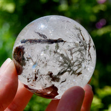 Load image into Gallery viewer, Lodolite Garden Quartz Crystal Sphere, Scenic Shamanic Dreamstone Landscape Quartz, Brazil
