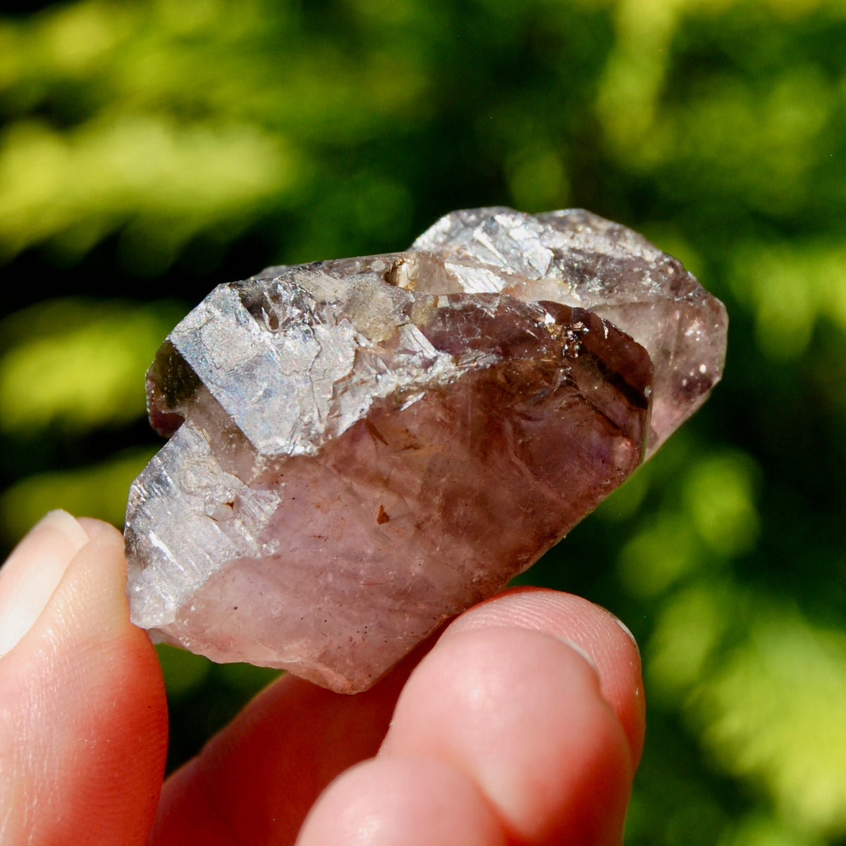 Smoky Fenster Amethyst Quartz Crystal Elestial Scepter, Lepidocrocite Amethyst