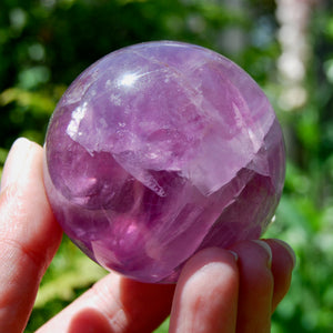 Magenta Watermelon Fluorite Crystal Sphere