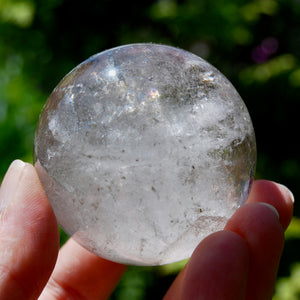 Lodolite Garden Quartz Crystal Sphere, Scenic Shamanic Dreamstone Landscape Quartz, Brazil