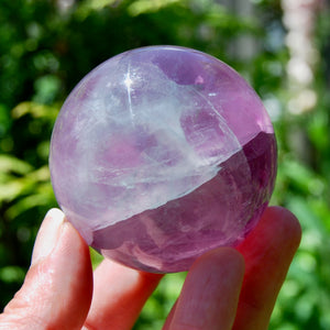 Magenta Watermelon Fluorite Crystal Sphere