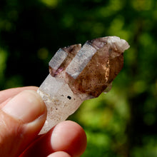 Load image into Gallery viewer, ET Crowned Smoky Amethyst Quartz Crystal Scepter
