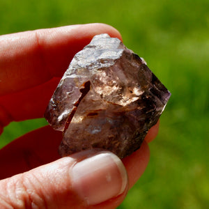 Smoky Fenster Amethyst Quartz Crystal Elestial Scepter, Lepidocrocite Amethyst