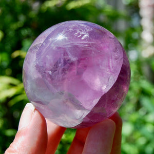 Magenta Watermelon Fluorite Crystal Sphere