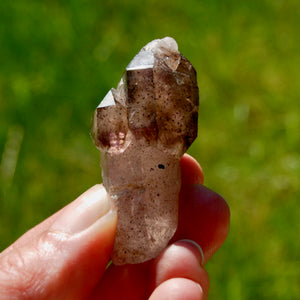 ET Crowned Smoky Amethyst Quartz Crystal Scepter