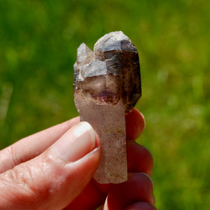 ET Crowned Smoky Amethyst Quartz Crystal Scepter