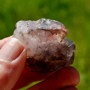 Smoky Fenster Amethyst Quartz Crystal Elestial Scepter, Lepidocrocite Amethyst