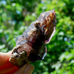 DT ET Elestial Rutile Amethyst Quartz Crystal Scepter, Gemmy Smoky Chiredzi Amethyst, Zimbabwe