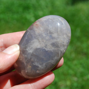 Blue Rose Quartz Crystal Palm Stone