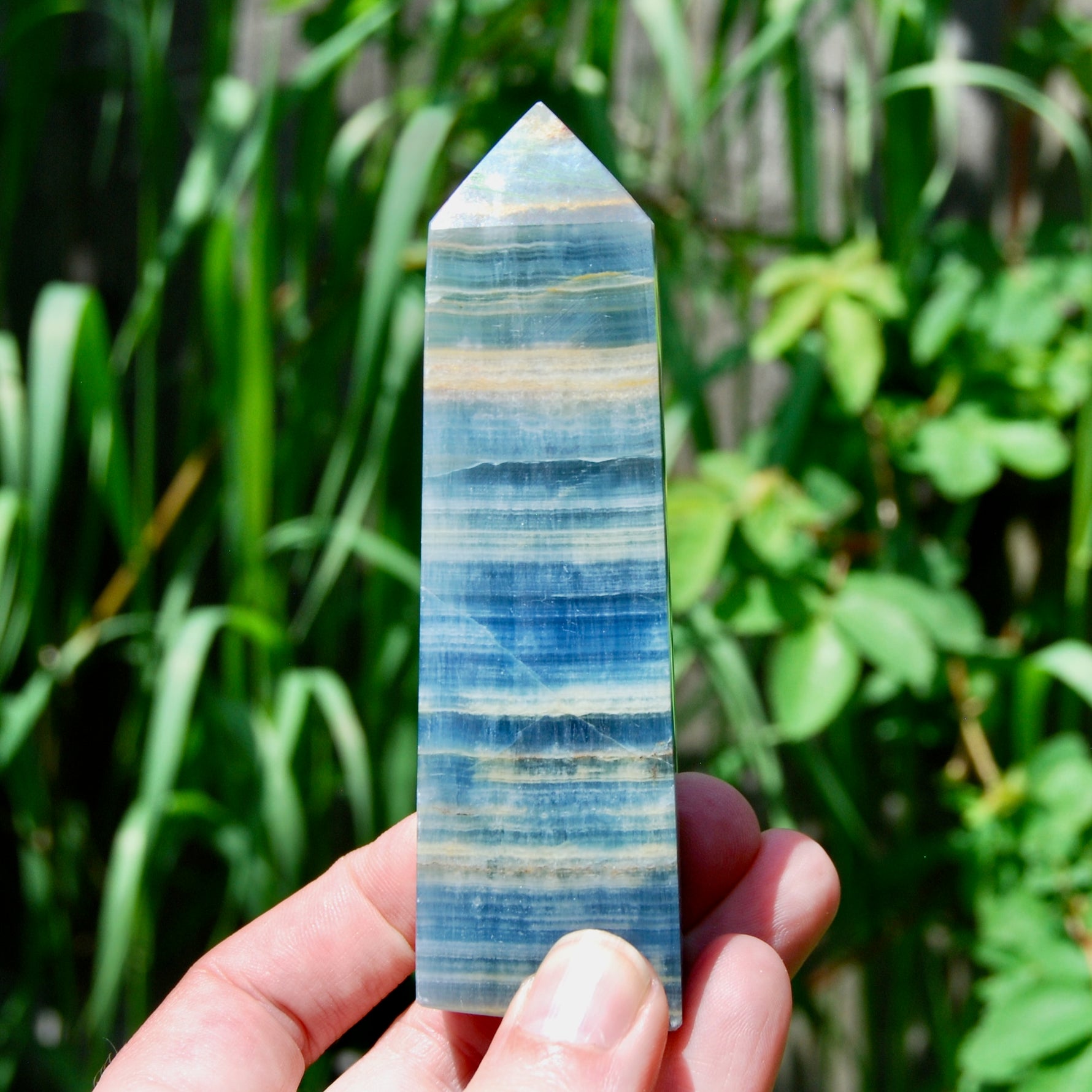 Blue Onyx Crystal Tower
