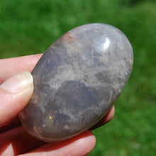 Load image into Gallery viewer, Blue Rose Quartz Crystal Palm Stone
