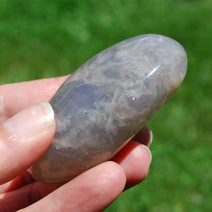 Blue Rose Quartz Crystal Palm Stone