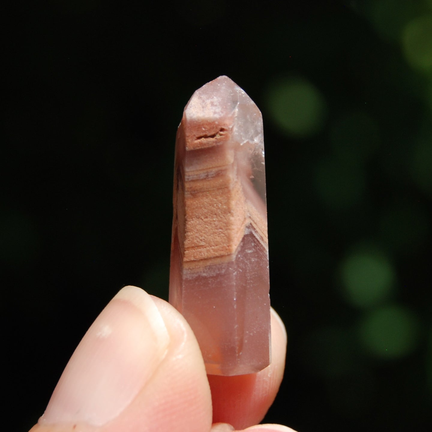 Pink Lithium Amphibole Quartz Crystal