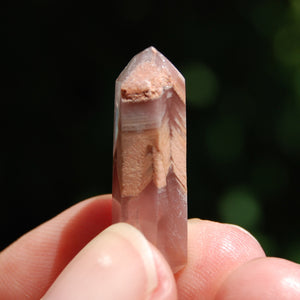 Pink Lithium Amphibole Quartz Crystal