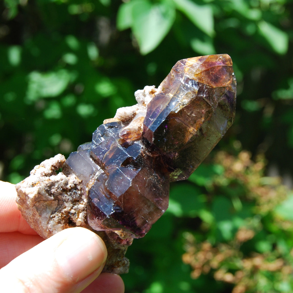 DT ET Elestial Rutile Amethyst Quartz Crystal Scepter, Gemmy Smoky Chiredzi Amethyst, Zimbabwe