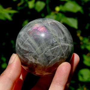 2.5in 375g Large Purple Labradorite Crystal Sphere, Madagascar