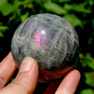 2.5in 375g Large Purple Labradorite Crystal Sphere, Madagascar