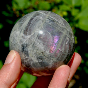 2.5in 375g Large Purple Labradorite Crystal Sphere, Madagascar