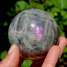 Load image into Gallery viewer, 2.5in 375g Large Purple Labradorite Crystal Sphere, Madagascar
