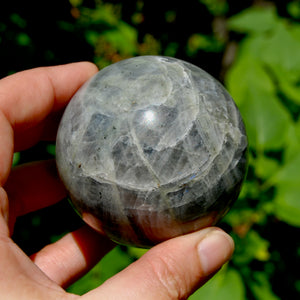 2.5in 375g Large Purple Labradorite Crystal Sphere, Madagascar