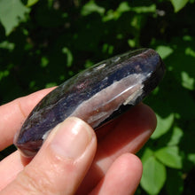 Load image into Gallery viewer, Gem Lepidolite Crystal Palm Stone
