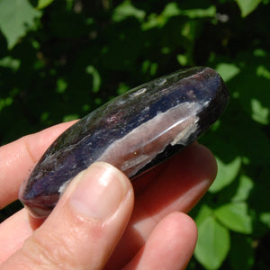 Gem Lepidolite Crystal Palm Stone