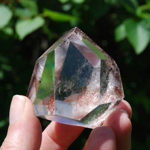 Red Lodolite Garden Quartz Crystal Freeform, Scenic Shamanic Dreamstone Landscape Quartz, Brazil