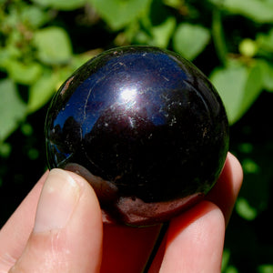 RARE PURPLE Covellite Pyrite Crystal Sphere, Peru