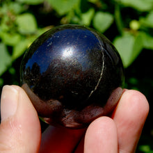 Load image into Gallery viewer, RARE PURPLE Covellite Pyrite Crystal Sphere, Peru
