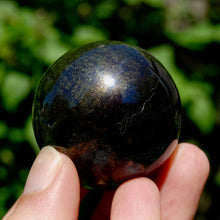 Load image into Gallery viewer, PURPLE Covellite Pyrite Crystal Sphere, Peru
