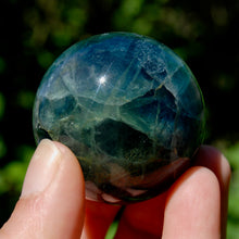 Load image into Gallery viewer, Blue Fluorite Crystal Sphere
