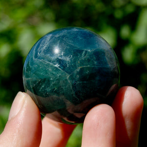 Blue Fluorite Crystal Sphere