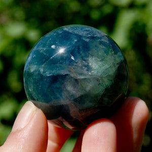 Blue Fluorite Crystal Sphere