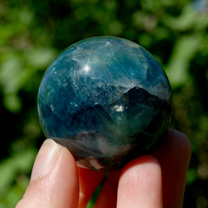 Blue Fluorite Crystal Sphere