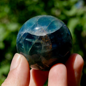 Blue Fluorite Crystal Sphere