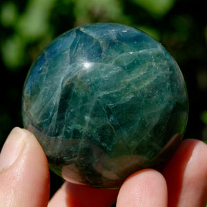 Blue Fluorite Crystal Sphere