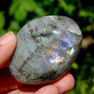 Purple Labradorite Crystal Palm Stone