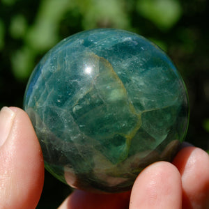 Blue Fluorite Crystal Sphere