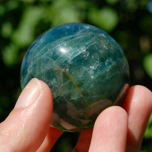 Blue Fluorite Crystal Sphere