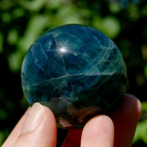 Blue Fluorite Crystal Sphere