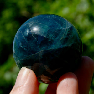 Blue Fluorite Crystal Sphere