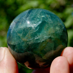 Blue Fluorite Crystal Sphere