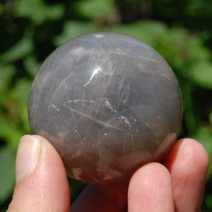 2in 177g Blue Rose Quartz x Golden Healer Crystal Sphere